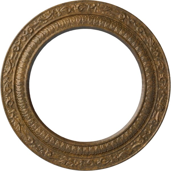Ekena Millwork Andrea Ceiling Medallion (Fits Canopies up to 8"), Hand-Painted Rubbed Bronze, 12"OD x 8"ID x 1/2"P CM12ADRZS - main